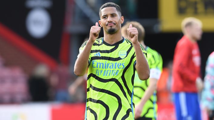 Saliba đá chính trận Arsenal thắng Bournemouth 4-0 hôm 30/9. Ảnh: PA